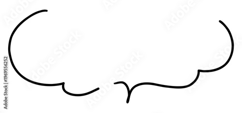 シンプルな吹き出しのベクターイラスト。単品、フレーム、枠、ふきだし