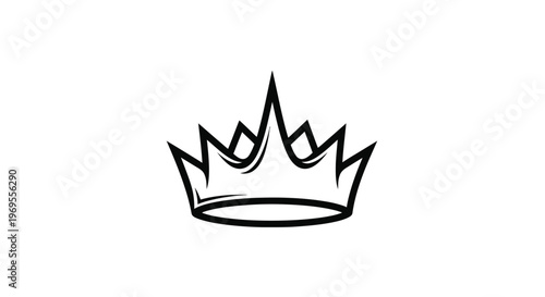 A black line drawing of crown.