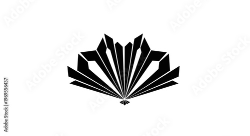 Black and white art deco design.