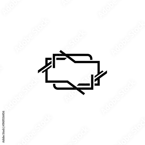 Black and white chat box icon.