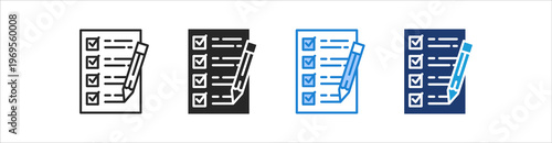 Evaluation Icon Set Multiple Style Vector Collection