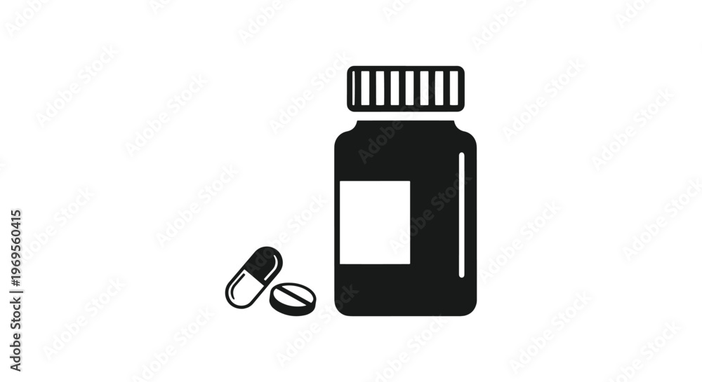Fototapeta premium Medication Reminder Line art creative abstract clean vector