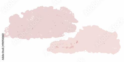 Abstract pink shapes resembling landmasses on a white background