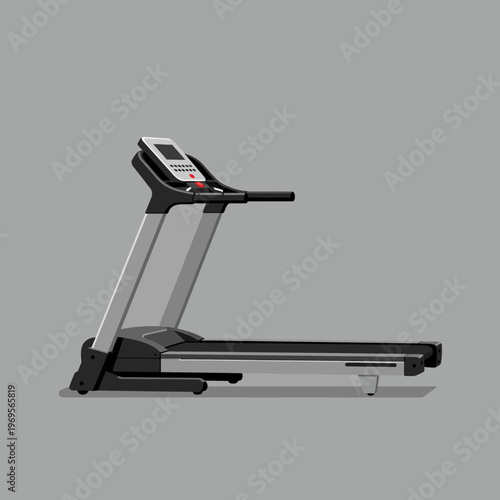Modern home gym treadmill machine.