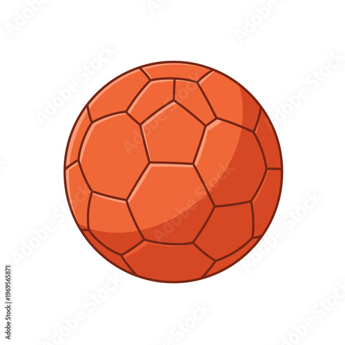 Soccer ball with orange color.