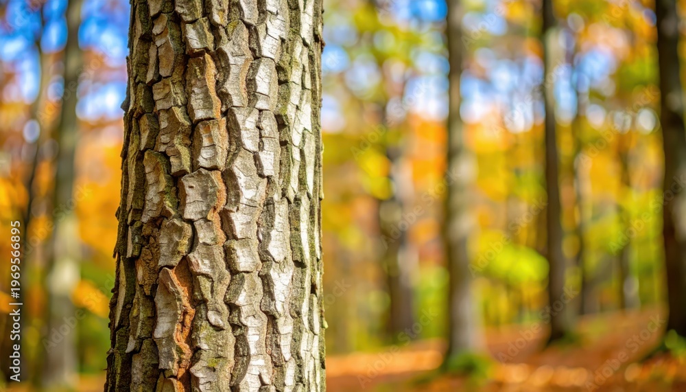 Obraz premium Brown tree trunk close up natural bark texture detail rugged brown tree bark texture natural wood patterns shown