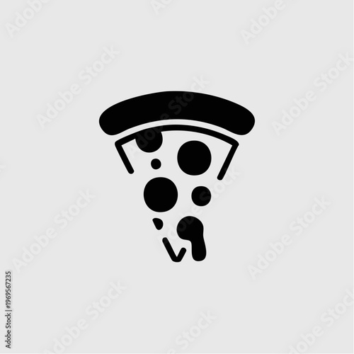 black silhouette of a slice of pepperoni pizza