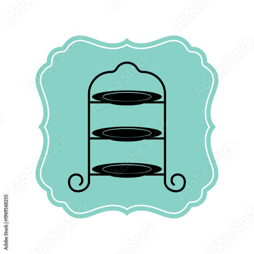 ビンテージスタイルのアフタヌーンティー用サービングスタンドのアイコン