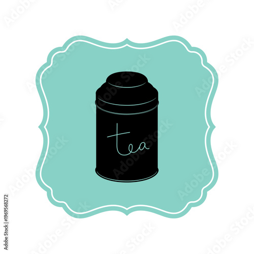 ビンテージスタイルのティーキャニスターのアイコン