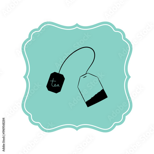 ティーバッグのヴィンテージ風アイコン