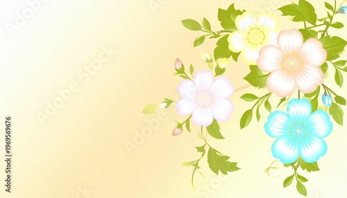 White blue flower background nature beauty scene vibrant white blue flower background captures nature s charm