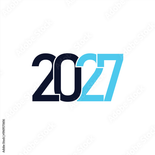 Happy New Year 2027 logo design