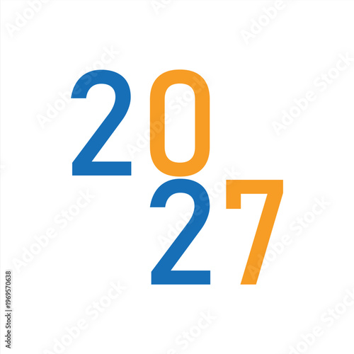 Happy New Year 2027 logo design