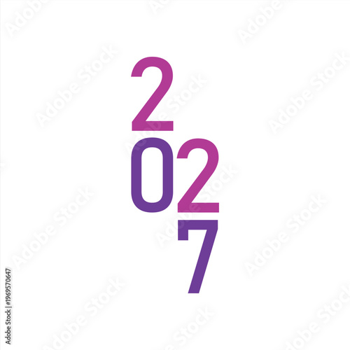 Happy New Year 2027 logo design