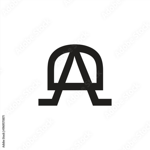 Letter A and D monogram logo design