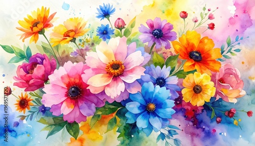 Watercolor flowers wallpaper background stunning watercolor floral wallpaper for home decor