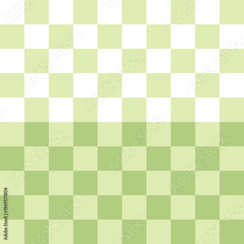 Green gradient checker square pattern background with soft tonal transition. Seamless geometric tile design for fabric, wallpaper, and digital surface. Minimal abstract grid layout with fresh modern s