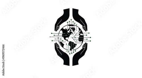 global communication network earth connections