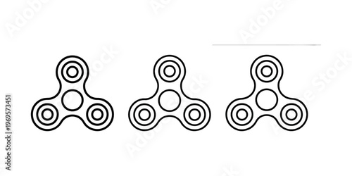 Fidget spinner icon vector design. fidget spinner vector cartoon flat style on white background. relax toy icon