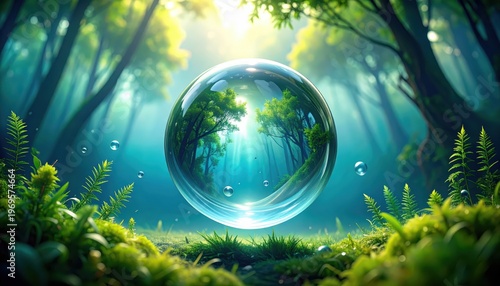 Enchanted forest glass ball photography magic captivating glass ball reflects forest s natural beauty