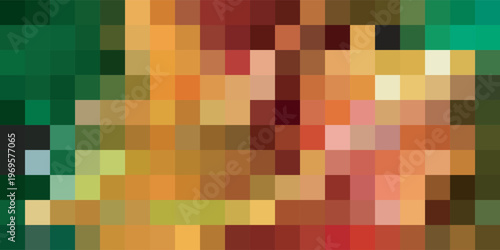 Abstract pixelated pattern with vibrant colors creating a mosaic effect.