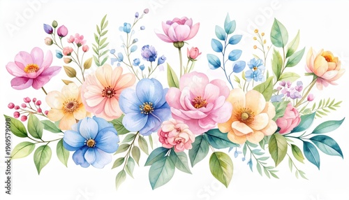 Free watercolor flowers clipart art design element download vibrant floral illustrations for design projects