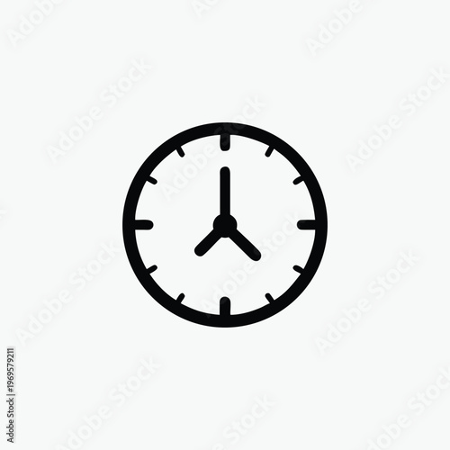  time and clock icon silhoutte vector template