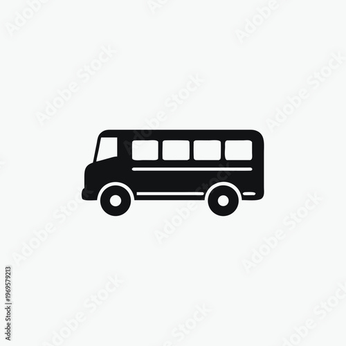  transportation vehicle icon school bus template