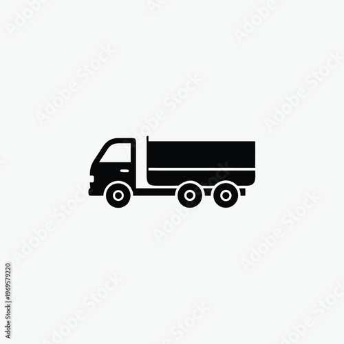 truck icon silhoutte vector style template