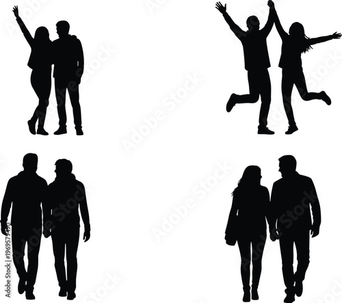 Abstract blurred text background with walking people silhouettes, concept of information overload, reading confusion, urban life and communication in modern minimal artistic composition