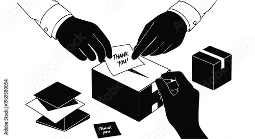 hands putting ballot paper into ballot box voting election