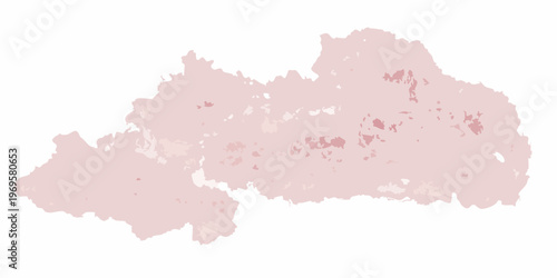 Abstract pink form resembling a landmass or organic shape