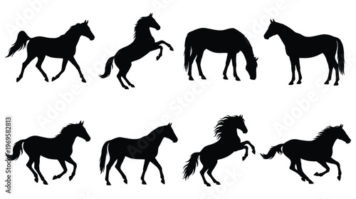 horse silhouettes
