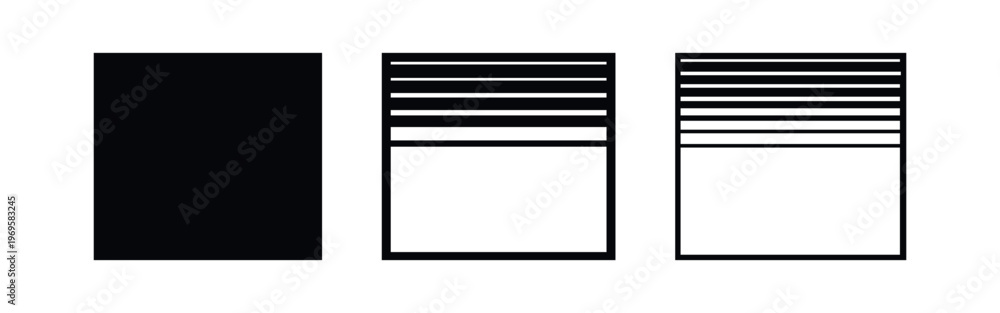 Obraz premium Data Visualization Bar Icon Set - Progress or Volume Representation
