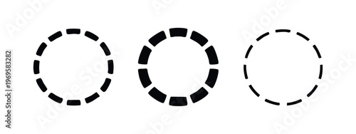 Segmented Circle Loading or Progress Indicator Icon Set