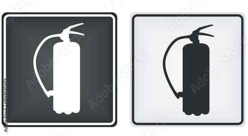 Fire extinguisher sign. vector illustration