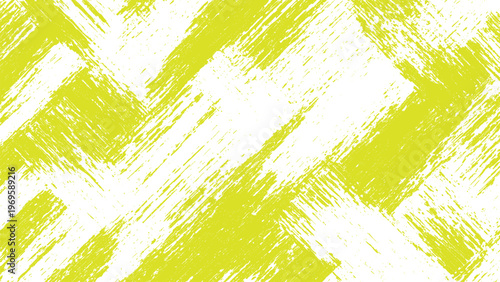 Yellow and white abstract zigzag pattern with brush strokes texture background design element