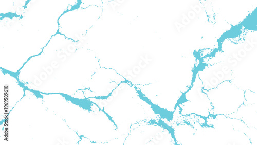 Blue cracks on white surface broken glass or ice abstract pattern