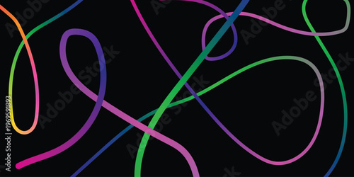 Vibrant abstract light painting a colorful swirl of illuminated lines and curves