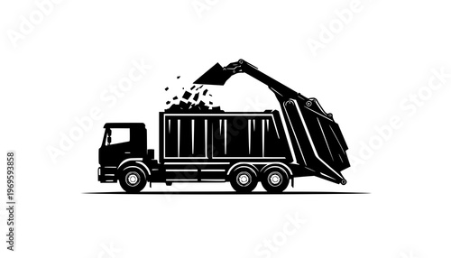 dump truck vector illustration