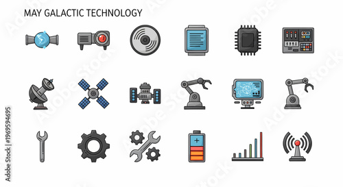 Galactic technology icons and symbols.