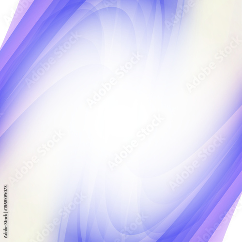 紫と青のグラデーションが重なる流線型ウェーブの抽象背景素材・幻想的で未来感のあるビジネスデザインテンプレート