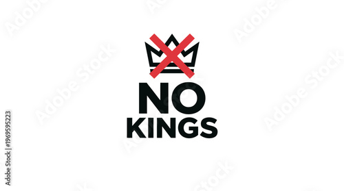No Kings Anti-Monarchy Graphic Design