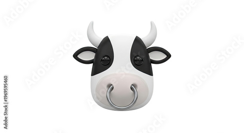 Cartoon Cow Head Emoji