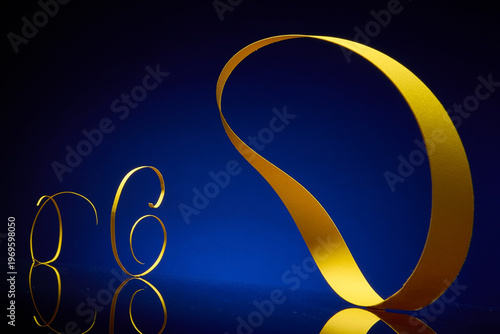 Photography Yellow mobius strip and additional sculpture