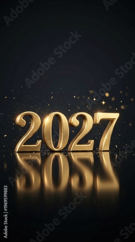 2027 Happy New Year, Greeting Card
