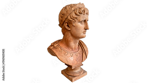 Φωτογραφία Bust of a Roman emperor displayed in a museum showcasing ancient artifacts and history from Rome on a transparent background