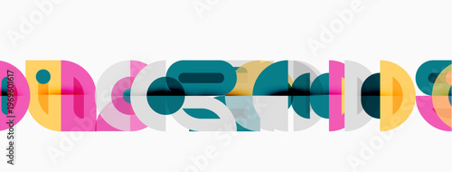 Colorful overlapping circles form word discord. Modern design, vibrant hues, simple shapes, clean aesthetic.