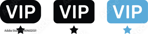 VIP membership card icon, premium access ID vector symbol representing exclusive loyalty program elite club status and luxury branding concept.
