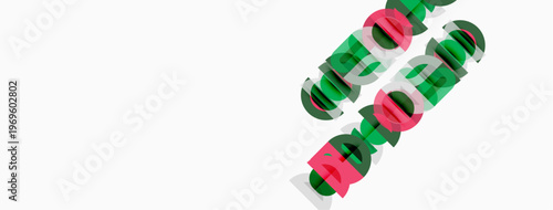 Image shows United Arab Emirates flag. Colors include red, white, green, black. Text overlaps flag design. Simple composition.